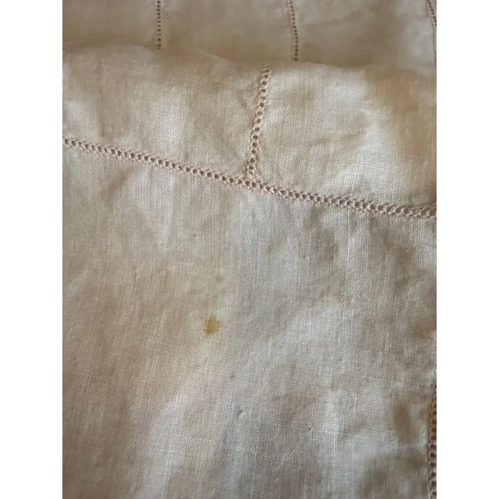 Lot of Vintage Cutwork Table Linens Table Runners Napkins White Pink